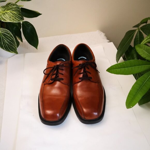 Nunn Bush Men's Kore Pro Bicycle Toe Oxford Cognac Size 8.5 - Picture 1 of 6